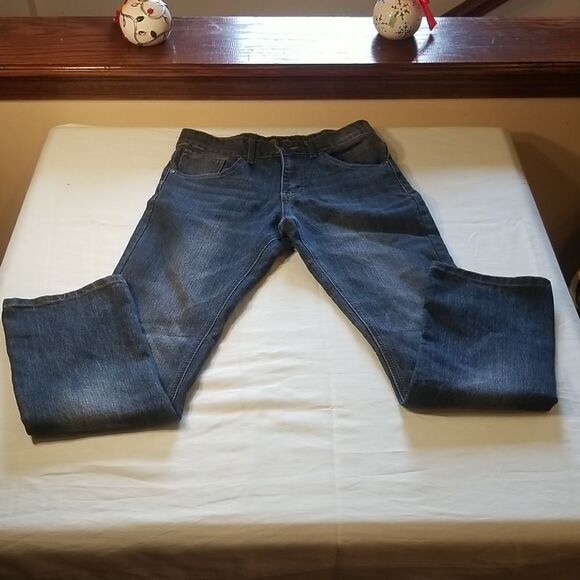 Boy's Lee Jean's Adjustable Size 12 Tapered Leg - Picture 1 of 8